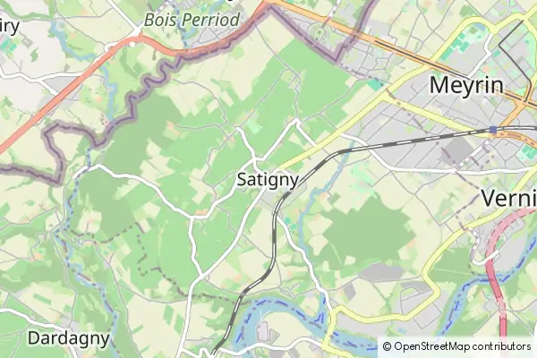 Karte Satigny