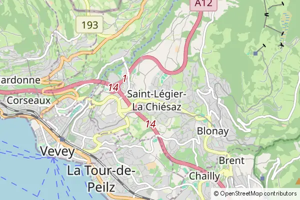 Karte Saint-Legier-La Chiesaz