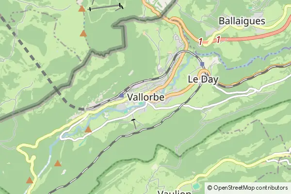 Karte Vallorbe