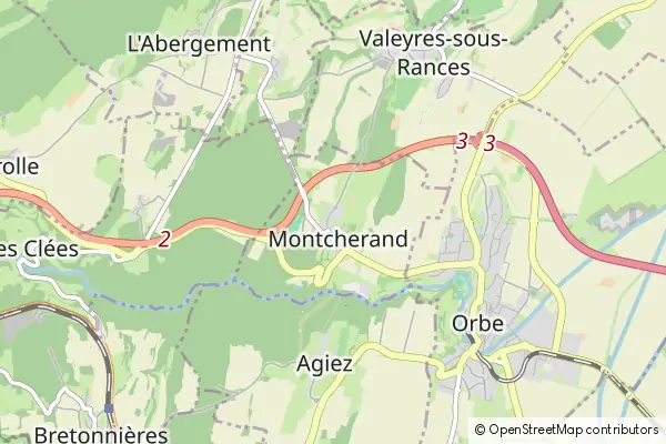 Karte Montcherand