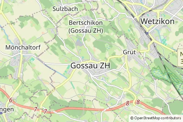 Karte Gossau ZH