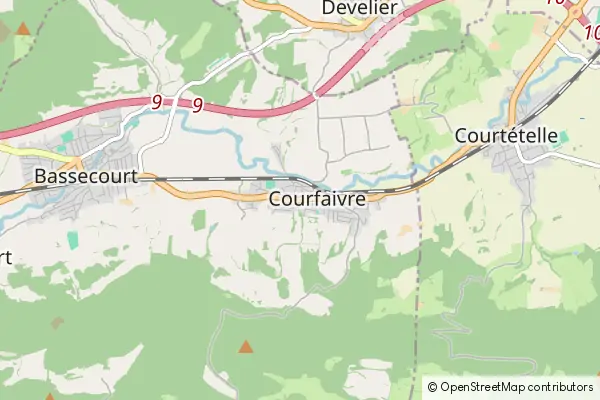 Karte Courfaivre