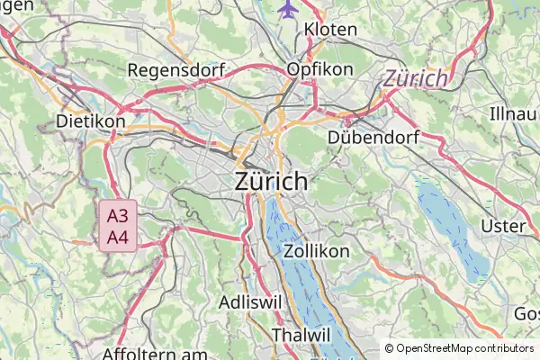 Karte Zürich