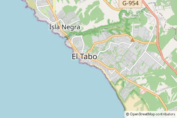 Karte El Tabo