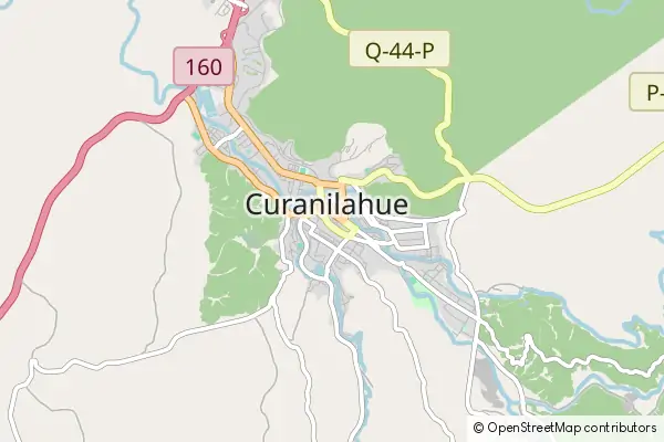 Karte Curanilahue