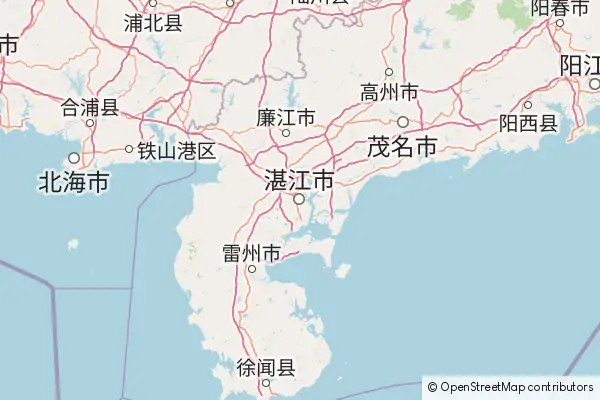 Karte Zhanjiang