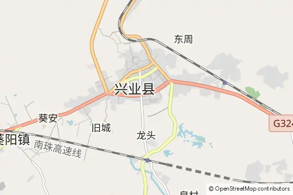 Karte Xingye County