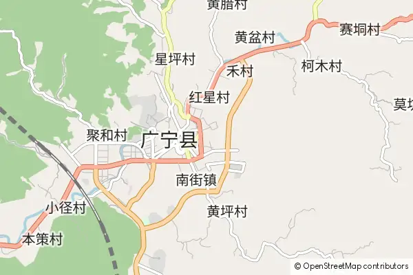 Karte Guangning County