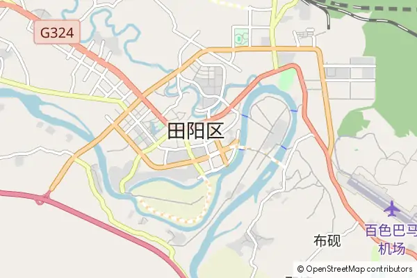 Karte Tianyang County