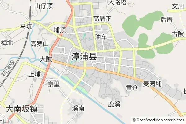 Karte Zhangpu County