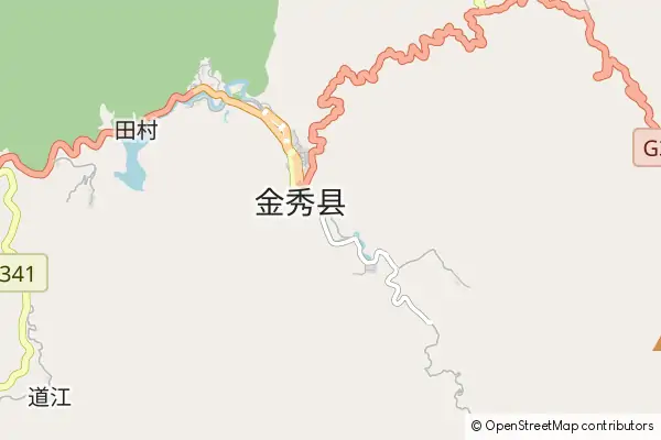 Karte Jinxiu County