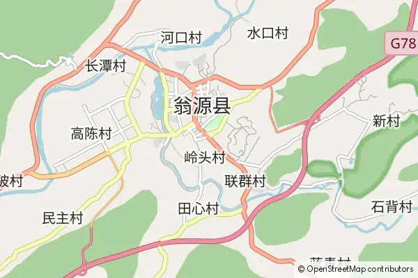 Karte Wengyuan County