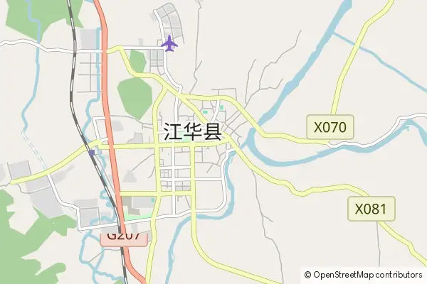 Karte Jianghua County