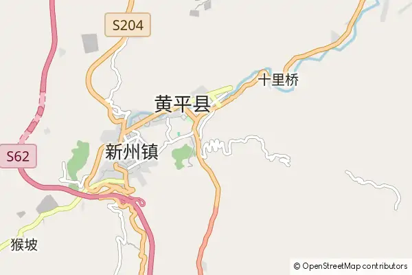 Karte Huangping County