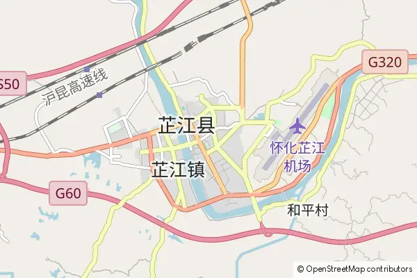 Karte Zhijiang County