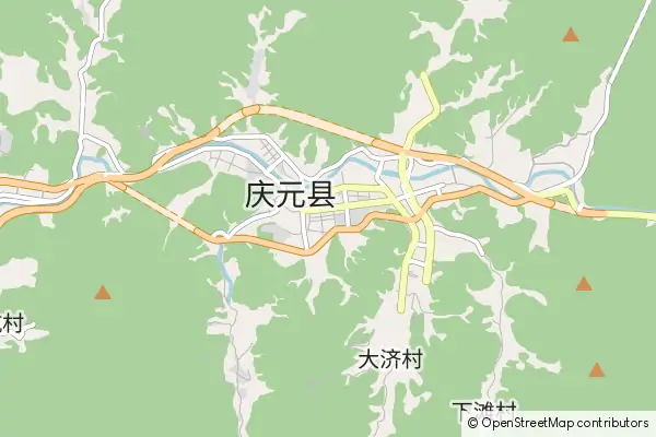 Karte Qingyuan County