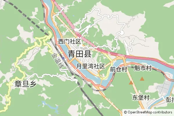 Karte Qingtian County