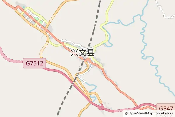 Karte Xingwen County