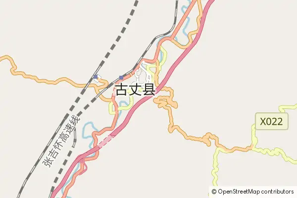 Karte Guzhang County