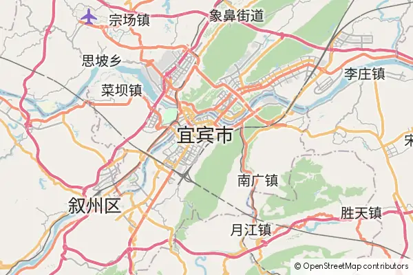 Karte: Yibin • © OpenStreetMap contributors Karte Yibin