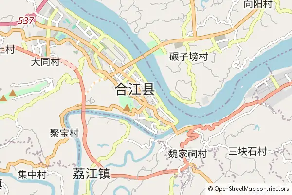 Karte Hejiang County