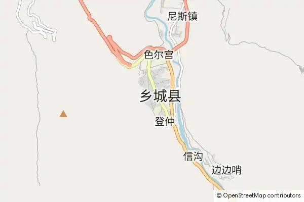 Karte Xiangcheng County