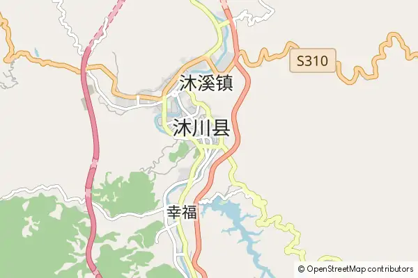 Karte Muchuan County