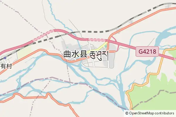 Karte Qushui County