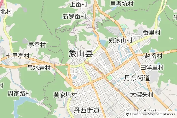 Karte Xiangshan County