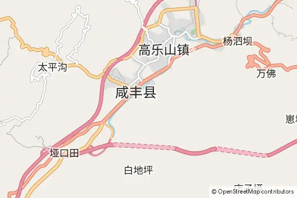 Karte Xianfeng County