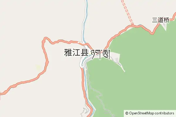 Karte Yajiang County