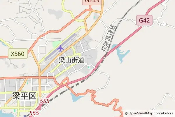 Karte Liangping County