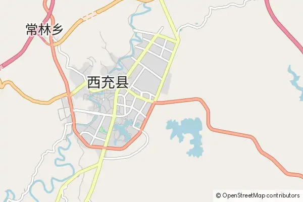 Karte Xichong County