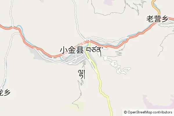 Karte Xiaojin County