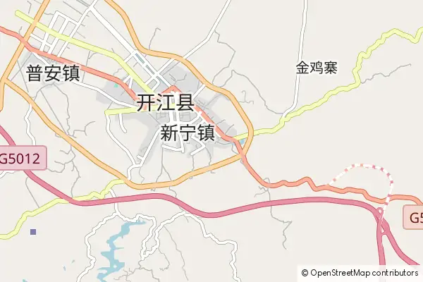 Karte Kaijiang County