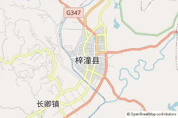 Karte Zitong County