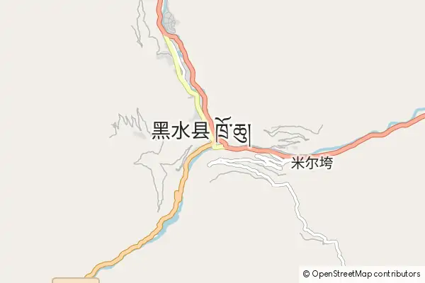 Karte Heishui County