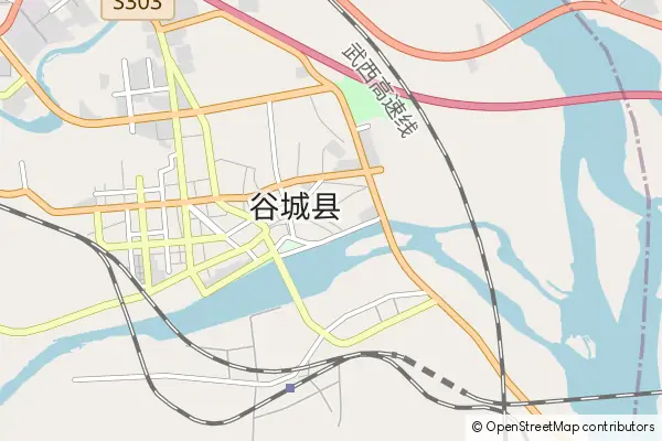 Karte Gucheng County