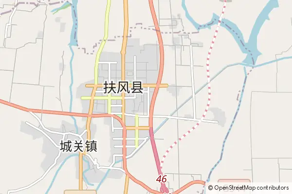 Karte Fufeng County