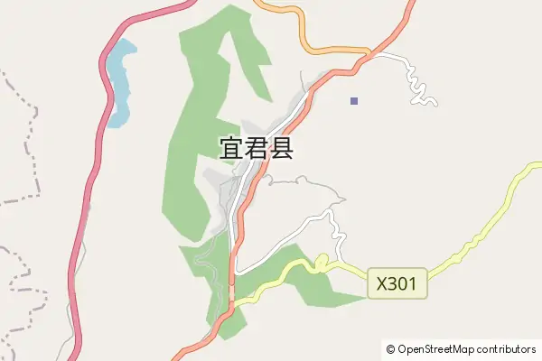 Karte Yijun County