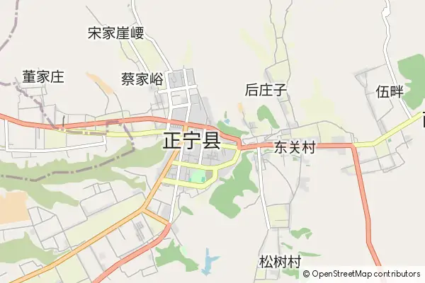 Karte Zhengning County