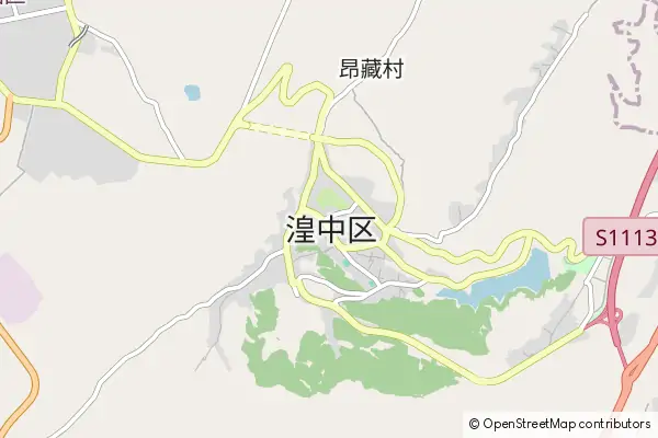 Karte Huangzhong County