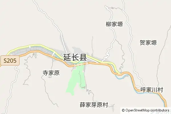 Karte Yanchang County