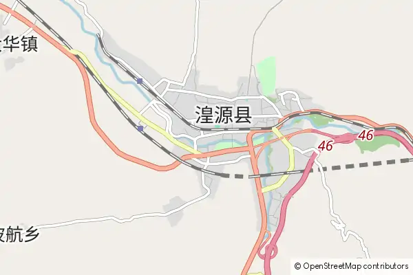 Karte Huangyuan County