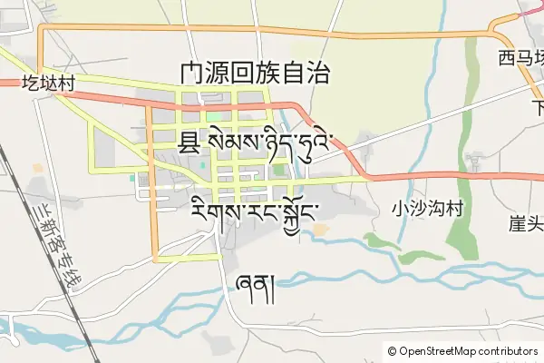 Karte Menyuan County