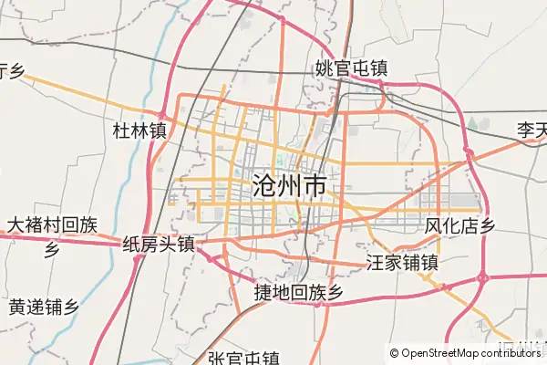 Karte Cangzhou