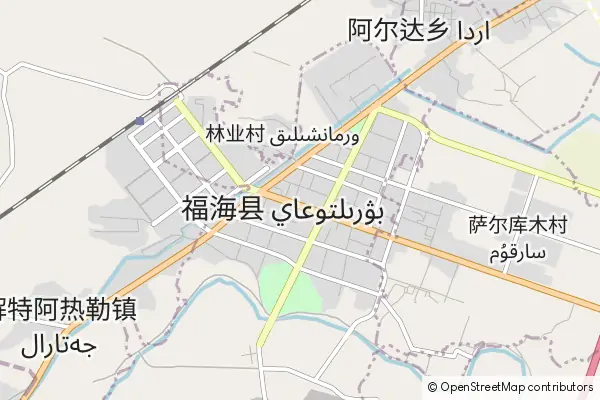 Karte Fuhai County