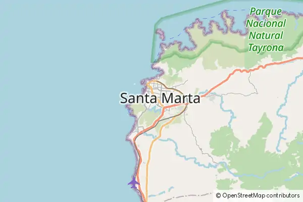 Karte Santa Marta