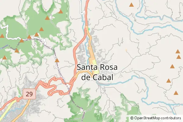 Karte Santa Rosa de Cabal