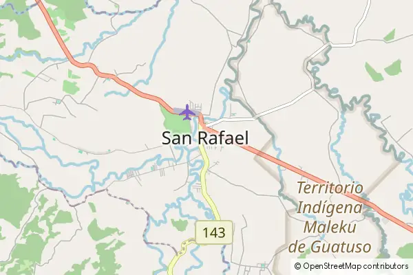 Karte San Rafael de Guatuso